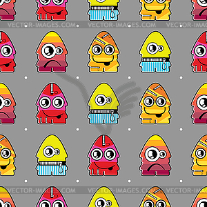 Monster seamless background - vector image