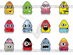 Set of monsters - vector clipart