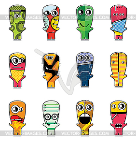 Set of monsters - vector clip art