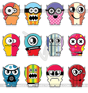 Set of monsters - vector clip art