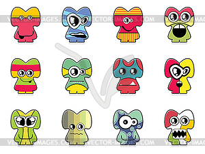 Set of monsters - vector image