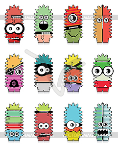 Set of monsters - vector clipart