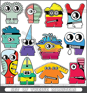 Set of monsters - royalty-free vector image