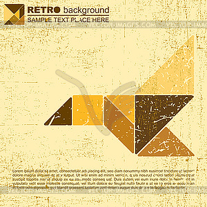 Tangram bird - vector image