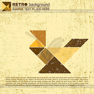 Tangram bird - vector clipart