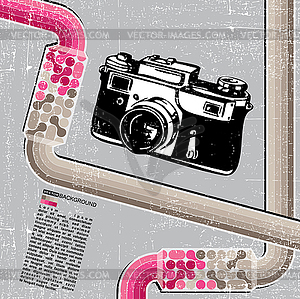 Retro camera - vector clip art