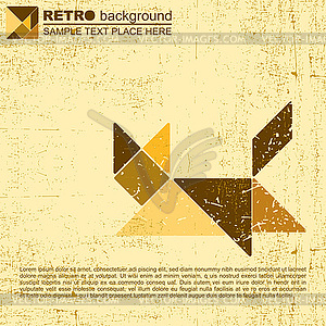 Tangram cat - vector clipart