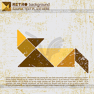 Tangram кошка - графика в векторе