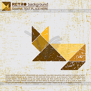 Tangram кошка - векторизованное изображение клипарта