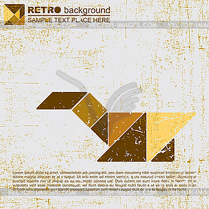 Tangram bird - vector image