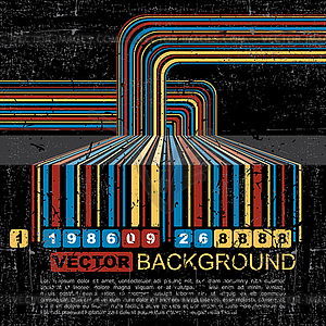 Grunge barcode  - vector clip art