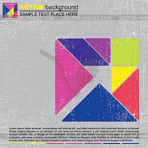 Tangram arrow - vector clipart / vector image