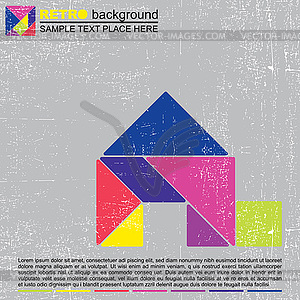 Tangram house - vector image