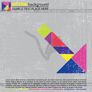 Tangram arrow - vector image