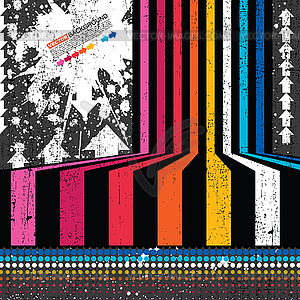 Colorful retro grunge background - vector clip art