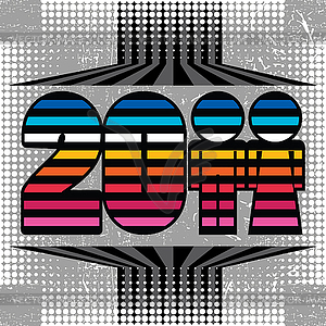 Colorful retro grunge background - vector clip art
