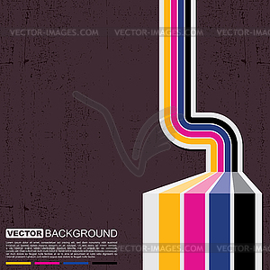 Colorful retro grunge background  - vector image