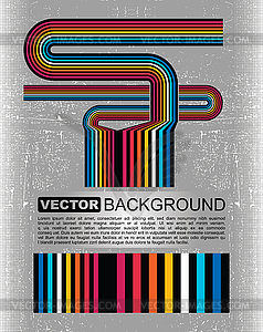 Colorful retro grunge background  - vector clip art