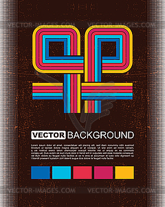 Colorful retro grunge background  - vector clip art