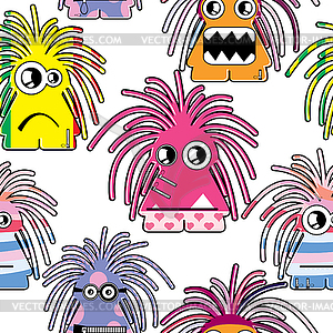 Monsters seamless - vector clip art