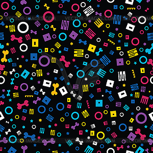 Cartoon colorful seamless pattern - vector image