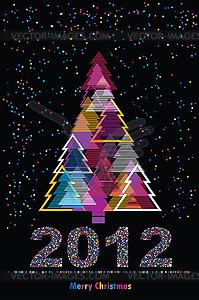 New year card - vector image