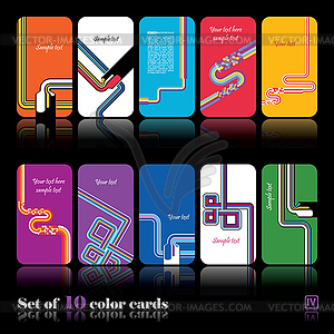 Set of abstract color cards - vector image