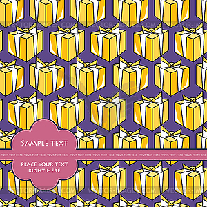Card with gifts - vector clipart