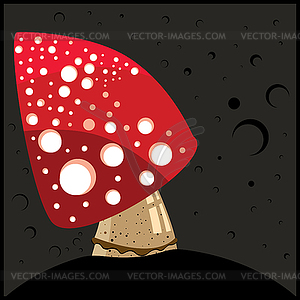 Infected mushroom - vector image