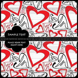 Heart Valentines Day background - vector clipart