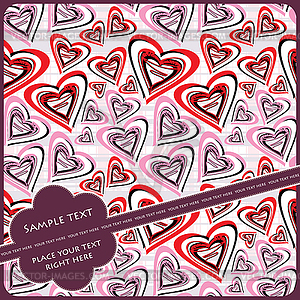 Heart Valentines Day background - royalty-free vector image