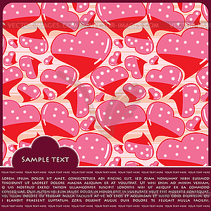 Heart Valentines Day background - vector EPS clipart