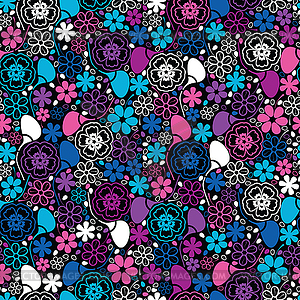 Floral - seamless pattern - royalty-free vector clipart