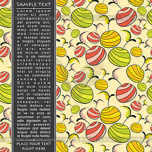 Card with fruits - vector clipart