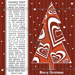 New year card with tree - royalty-free vector image