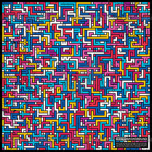 Красочные лабиринт гранж - изображение в векторном формате
