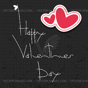 Valentine`s day card - vector clipart