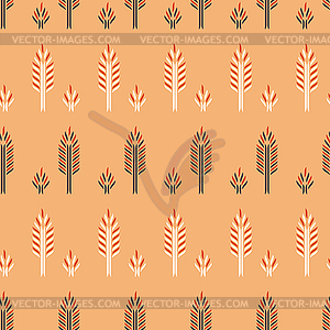 Trees - seamless pattern - vector clip art