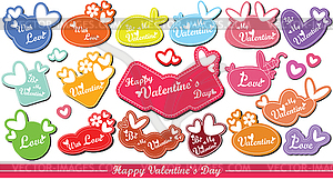 Valentine`s Day card - color vector clipart