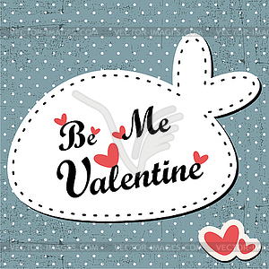 Valentine`s Day card - vector clipart