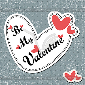 День святого Валентина - открытка - векторный графический клипарт