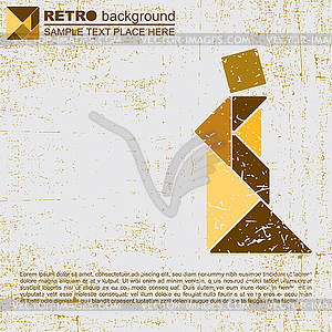 Tangram human - vector clipart