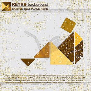 Tangram человека - изображение в векторном формате