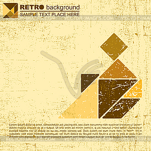 Tangram human - vector clipart