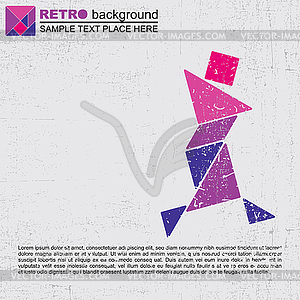 Tangram human - vector image