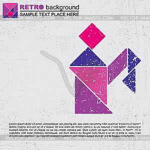 Tangram human - vector clipart