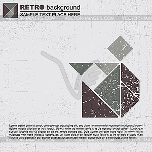 Tangram human - vector clipart