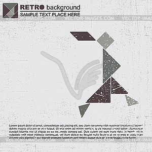 Tangram человека - клипарт в векторе / векторное изображение