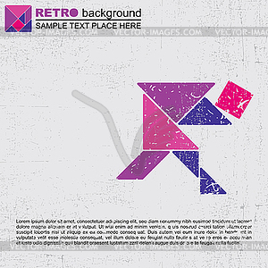 Tangram human - vector EPS clipart