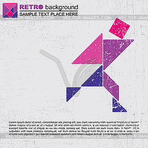 Tangram human - vector clip art